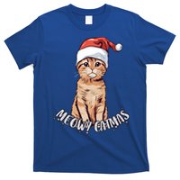 Meowy Catmas Cute Ginger Kitten Santa Hat Merry Christmas Meaningful Gift T-Shirt