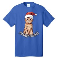 Meowy Catmas Cute Ginger Kitten Santa Hat Merry Christmas Meaningful Gift Tall T-Shirt