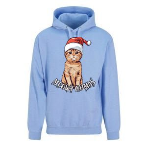 Meowy Catmas Cute Ginger Kitten Santa Hat Merry Christmas Meaningful Gift Unisex Surf Hoodie