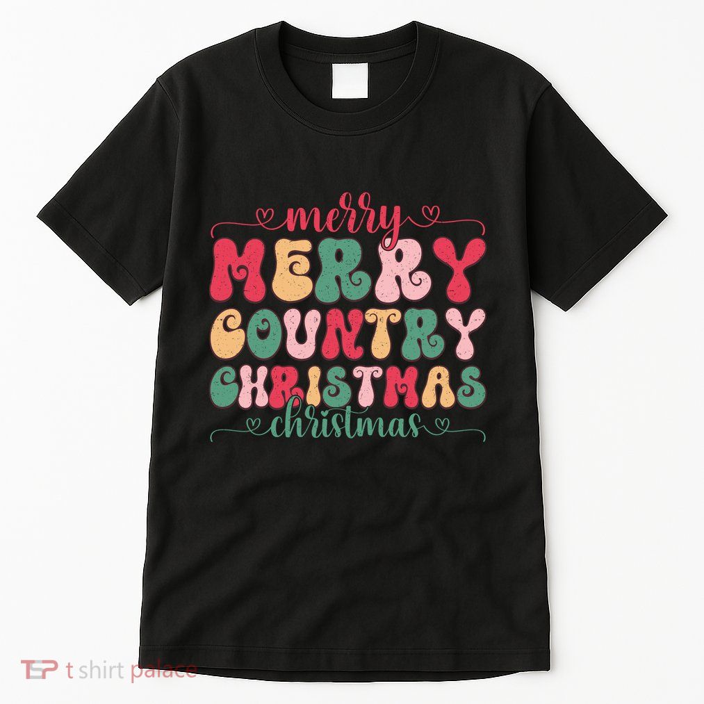 Merry Country Christmas Graphic Tall T-Shirt