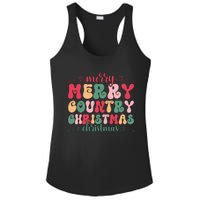 Merry Country Christmas Graphic Ladies PosiCharge Competitor Racerback Tank