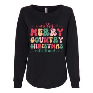 Merry Country Christmas Graphic Womens California Wash Sweatshirt