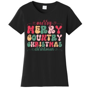 Merry Country Christmas Graphic Women's T-Shirt