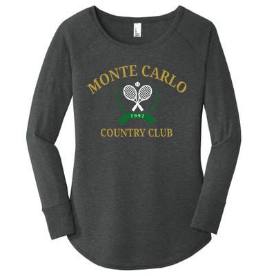 Monte Carlo Country Club Vintage Tennis Aesthetic Women's Perfect Tri Tunic Long Sleeve Shirt