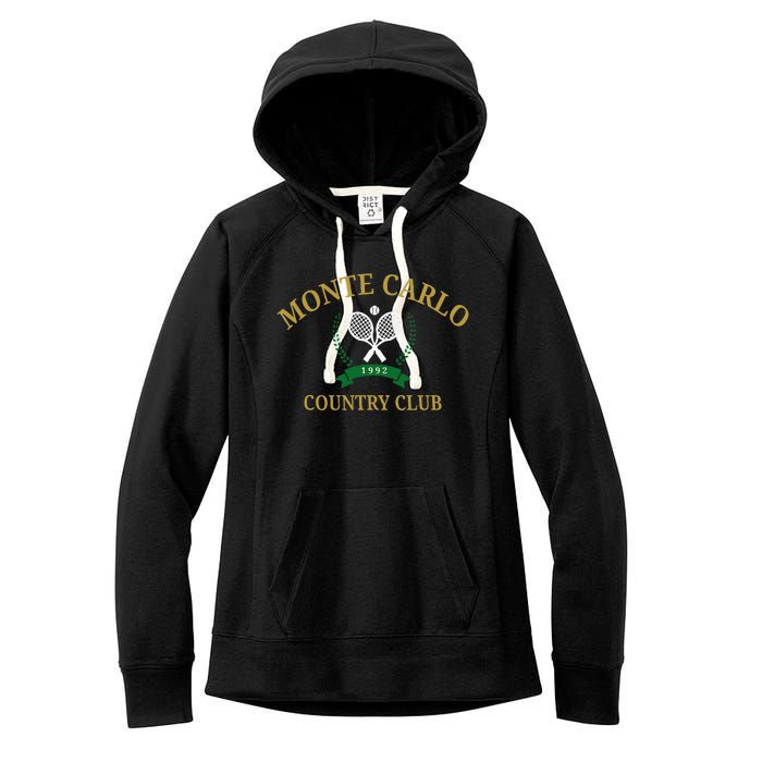 Monte Carlo Country Club Vintage Tennis Aesthetic Women's Fleece Hoodie