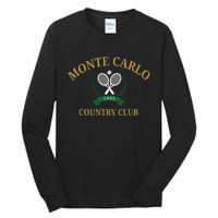 Monte Carlo Country Club Vintage Tennis Aesthetic Tall Long Sleeve T-Shirt