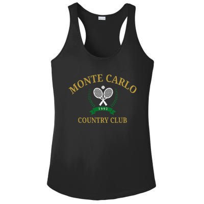 Monte Carlo Country Club Vintage Tennis Aesthetic Ladies PosiCharge Competitor Racerback Tank