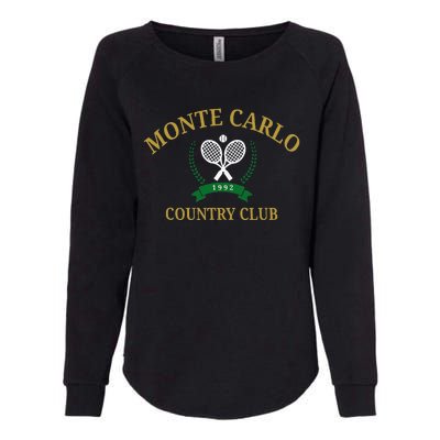 Monte Carlo Country Club Vintage Tennis Aesthetic Womens California Wash Sweatshirt