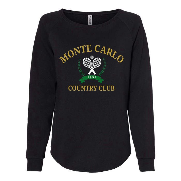 Monte Carlo Country Club Vintage Tennis Aesthetic Womens California Wash Sweatshirt