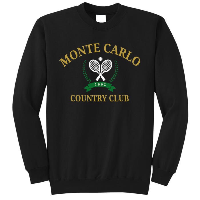 Monte Carlo Country Club Vintage Tennis Aesthetic Tall Sweatshirt