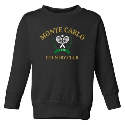 Monte Carlo Country Club Vintage Tennis Aesthetic Toddler Sweatshirt