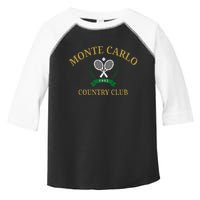 Monte Carlo Country Club Vintage Tennis Aesthetic Toddler Fine Jersey T-Shirt