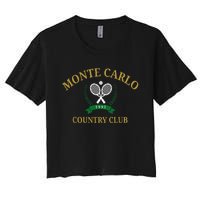 Monte Carlo Country Club Vintage Tennis Aesthetic Women's Crop Top Tee