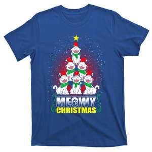 Meowy Cat Christmas Tree Lights Funny Kitten Xgiftmas Cats Tree Great Gift T-Shirt