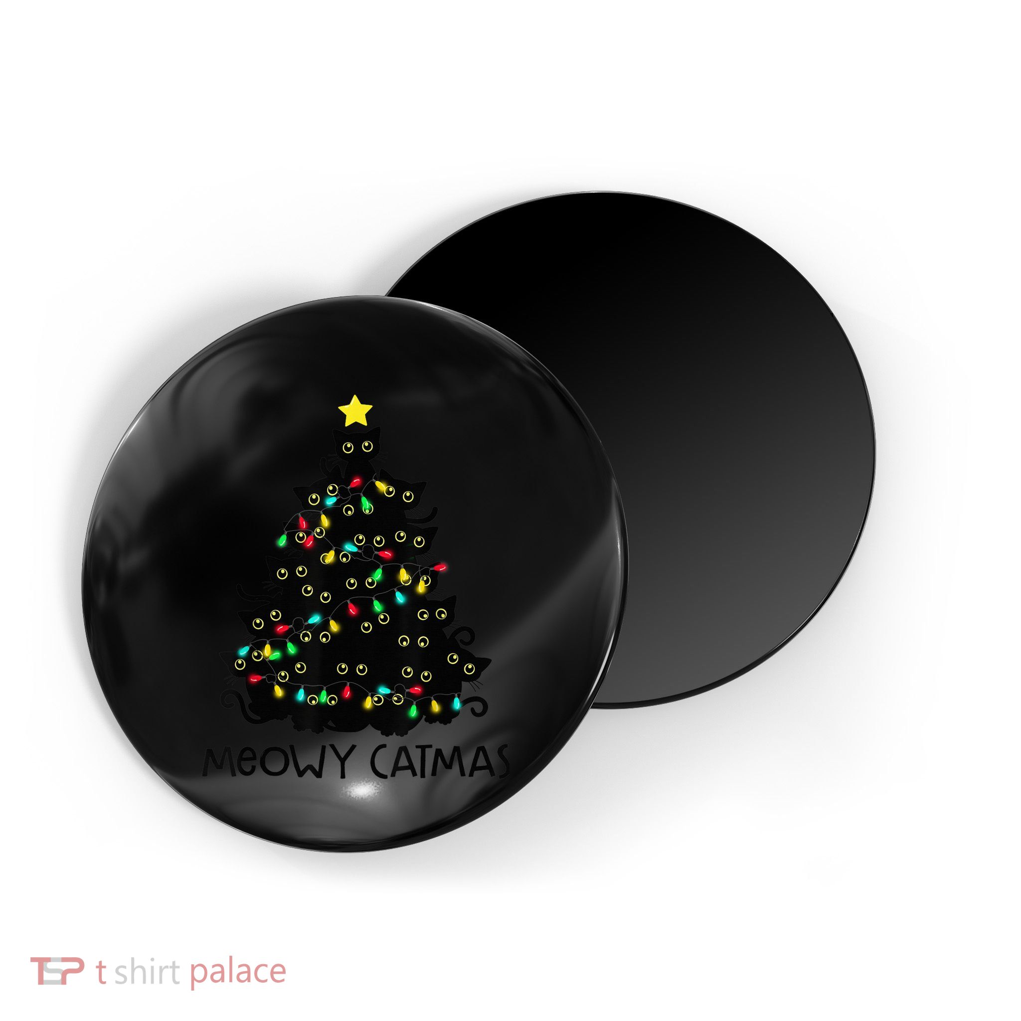 Merry Catmas Cat Christmas Tree Kid Girls Boy Meowy Catmas Magnet
