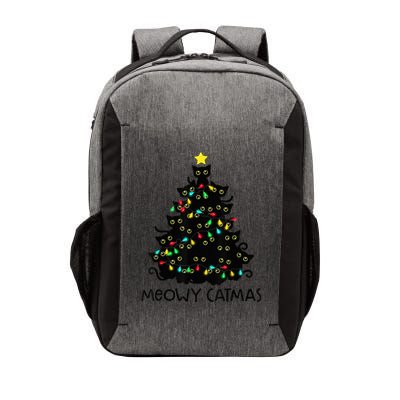 Merry Catmas Cat Christmas Tree Kid Girls Boy Meowy Catmas Vector Backpack
