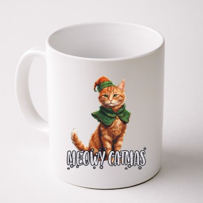 Meowy Catmas Cute Kitten With Bauble Merry Christmas Gift Coffee Mug