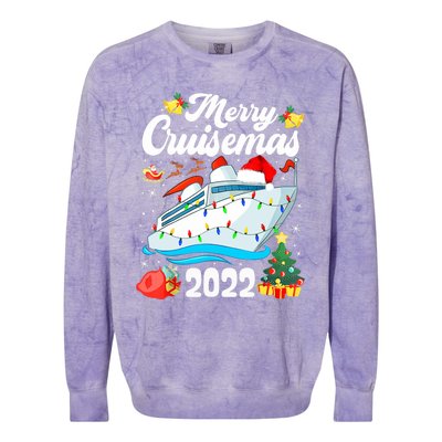 Merry Cruisemas Cruise Funny Christmas Family Xmas Gifts Colorblast Crewneck Sweatshirt