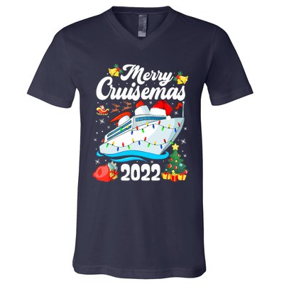 Merry Cruisemas Cruise Funny Christmas Family Xmas Gifts V-Neck T-Shirt