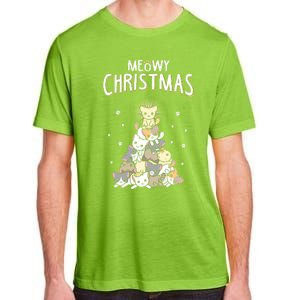 Meowy Christmas Cute Cat Lover Gift Adult ChromaSoft Performance T-Shirt