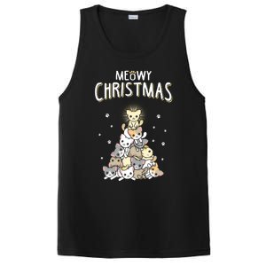 Meowy Christmas Cute Cat Lover Gift PosiCharge Competitor Tank