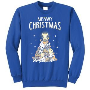 Meowy Christmas Cute Cat Lover Gift Sweatshirt