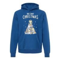 Meowy Christmas Cute Cat Lover Gift Premium Hoodie