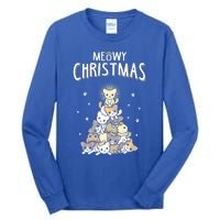 Meowy Christmas Cute Cat Lover Gift Tall Long Sleeve T-Shirt