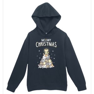 Meowy Christmas Cute Cat Lover Gift Urban Pullover Hoodie