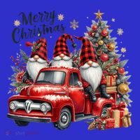 Merry Christmas Cute Gnomes Lover Red Truck Christmas Tree Funny Gift Premium T-Shirt