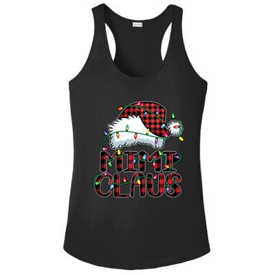 Mimi Claus Christmas Lights Pajama Family Matching Ladies PosiCharge Competitor Racerback Tank