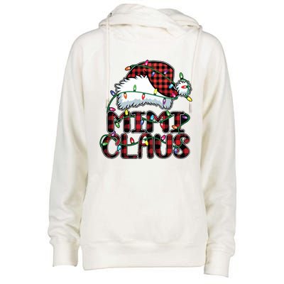 Mimi Claus Christmas Lights Pajama Family Matching Womens Funnel Neck Pullover Hood