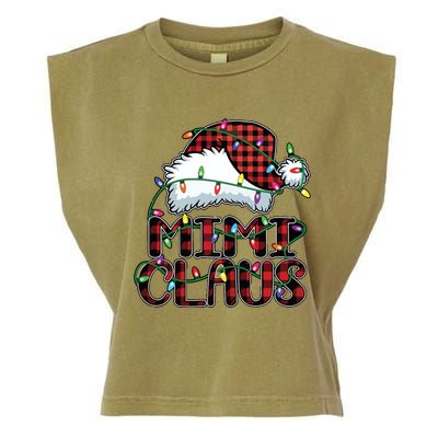 Mimi Claus Christmas Lights Pajama Family Matching Garment-Dyed Women's Muscle Tee