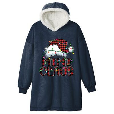 Mimi Claus Christmas Lights Pajama Family Matching Hooded Wearable Blanket