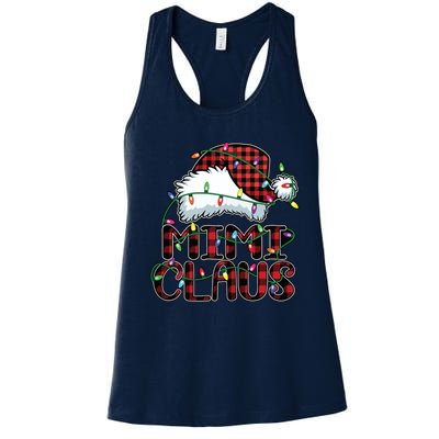 Mimi Claus Christmas Lights Pajama Family Matching Women's Racerback Tank