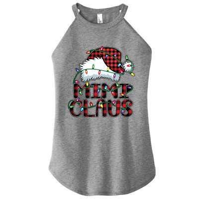 Mimi Claus Christmas Lights Pajama Family Matching Women’s Perfect Tri Rocker Tank