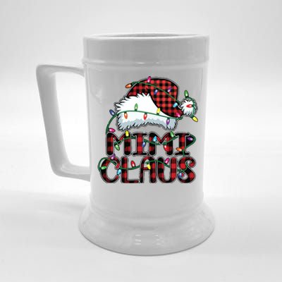 Mimi Claus Christmas Lights Pajama Family Matching Beer Stein