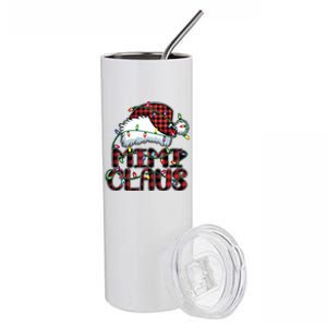 Mimi Claus Christmas Lights Pajama Family Matching Stainless Steel Tumbler