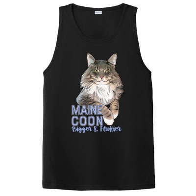 Maine Coon Cat Bigger & Fluffier Funny PosiCharge Competitor Tank