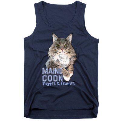 Maine Coon Cat Bigger & Fluffier Funny Tank Top