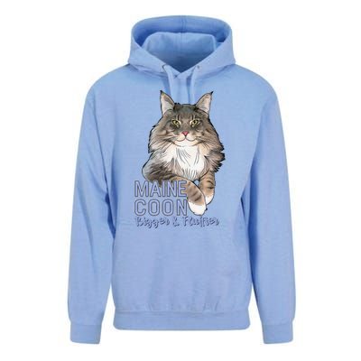 Maine Coon Cat Bigger & Fluffier Funny Unisex Surf Hoodie