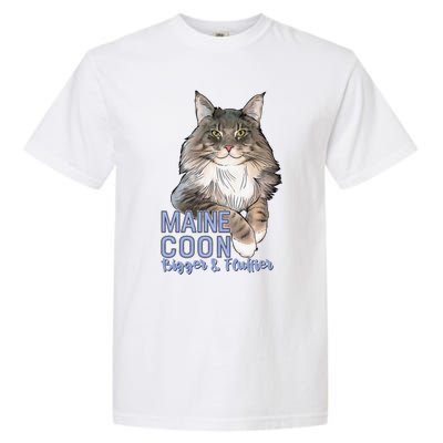 Maine Coon Cat Bigger & Fluffier Funny Garment-Dyed Heavyweight T-Shirt