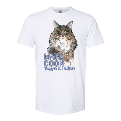 Maine Coon Cat Bigger & Fluffier Funny Softstyle CVC T-Shirt