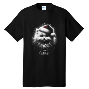 Merry Catmas Cat Lover Funny Christmas Tall T-Shirt