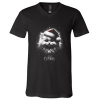 Merry Catmas Cat Lover Funny Christmas V-Neck T-Shirt