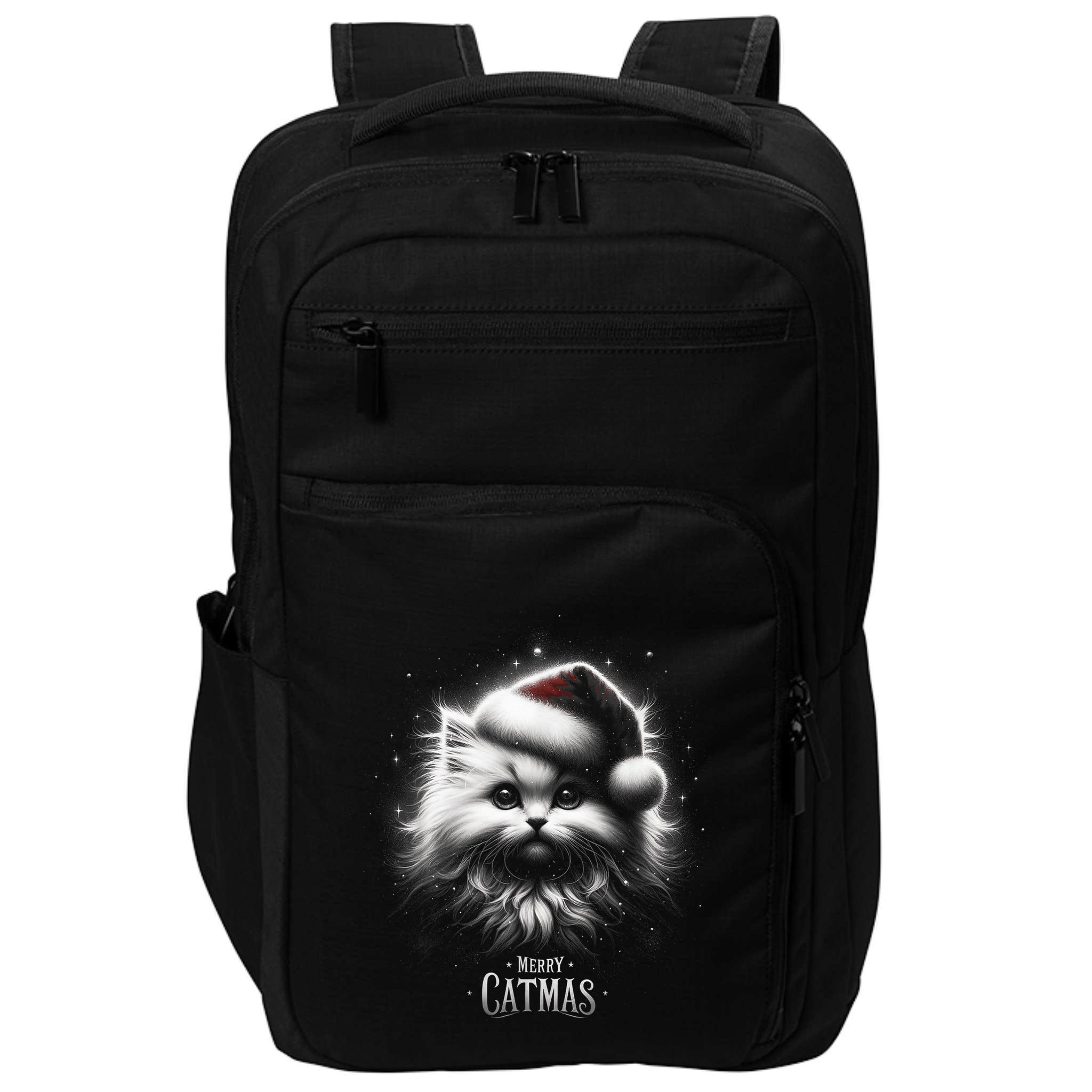 Merry Catmas Cat Lover Funny Christmas Impact Tech Backpack