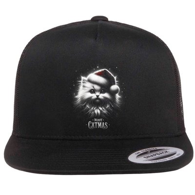 Merry Catmas Cat Lover Funny Christmas Flatbill Hat