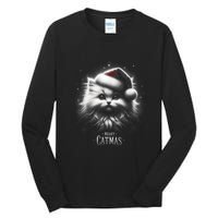 Merry Catmas Cat Lover Funny Christmas Tall Long Sleeve T-Shirt