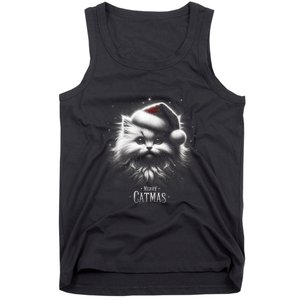 Merry Catmas Cat Lover Funny Christmas Tank Top