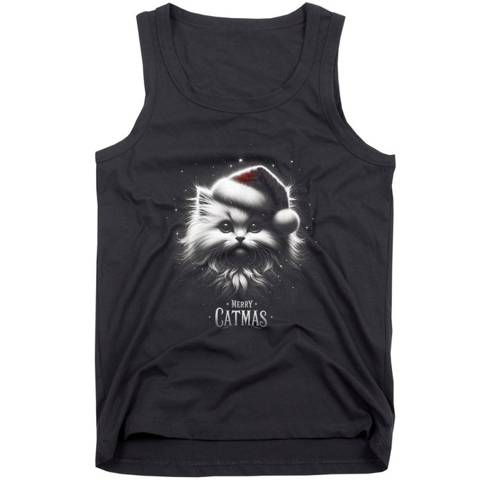 Merry Catmas Cat Lover Funny Christmas Tank Top